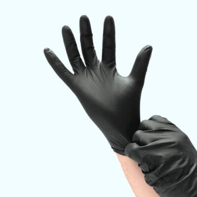 Gants Jetables Nitrile Noir (100 pièces)