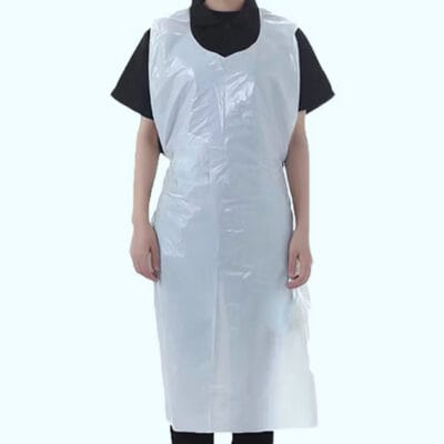 Tablier Jetable en plastique PEHD bleu – usage unique – 100 pièces – Safebox